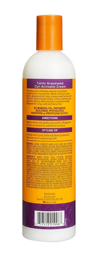 Cantu Grapeseed Curl Activator Cream, 12 oz x-pression