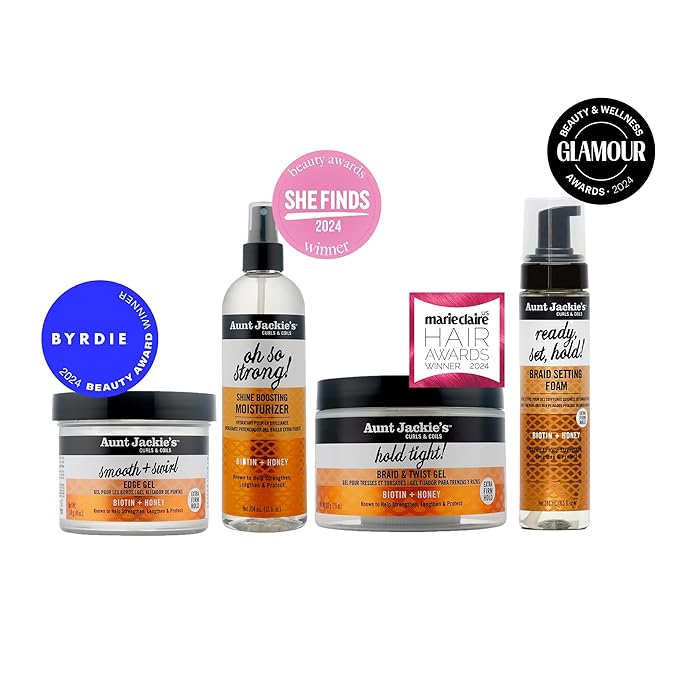 Aunt Jackie's Award-Winning Braid + Twist Collection Smooth + Swirl Edge Gel with Extra Firm Hold, 4oz x-pression