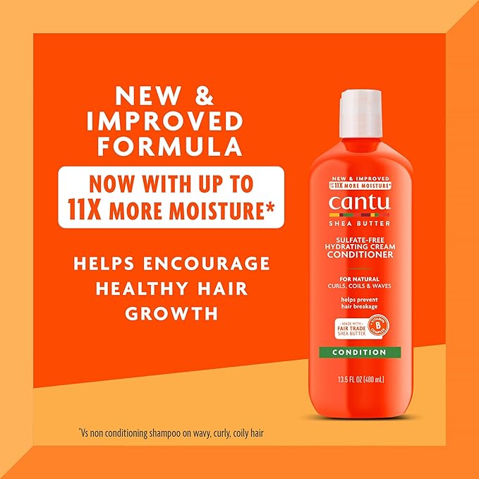 CANTU Shea Butter For Natural Hair Hydrating Cream Conditioner, 13.5 Ounce, 400 ml x-pression