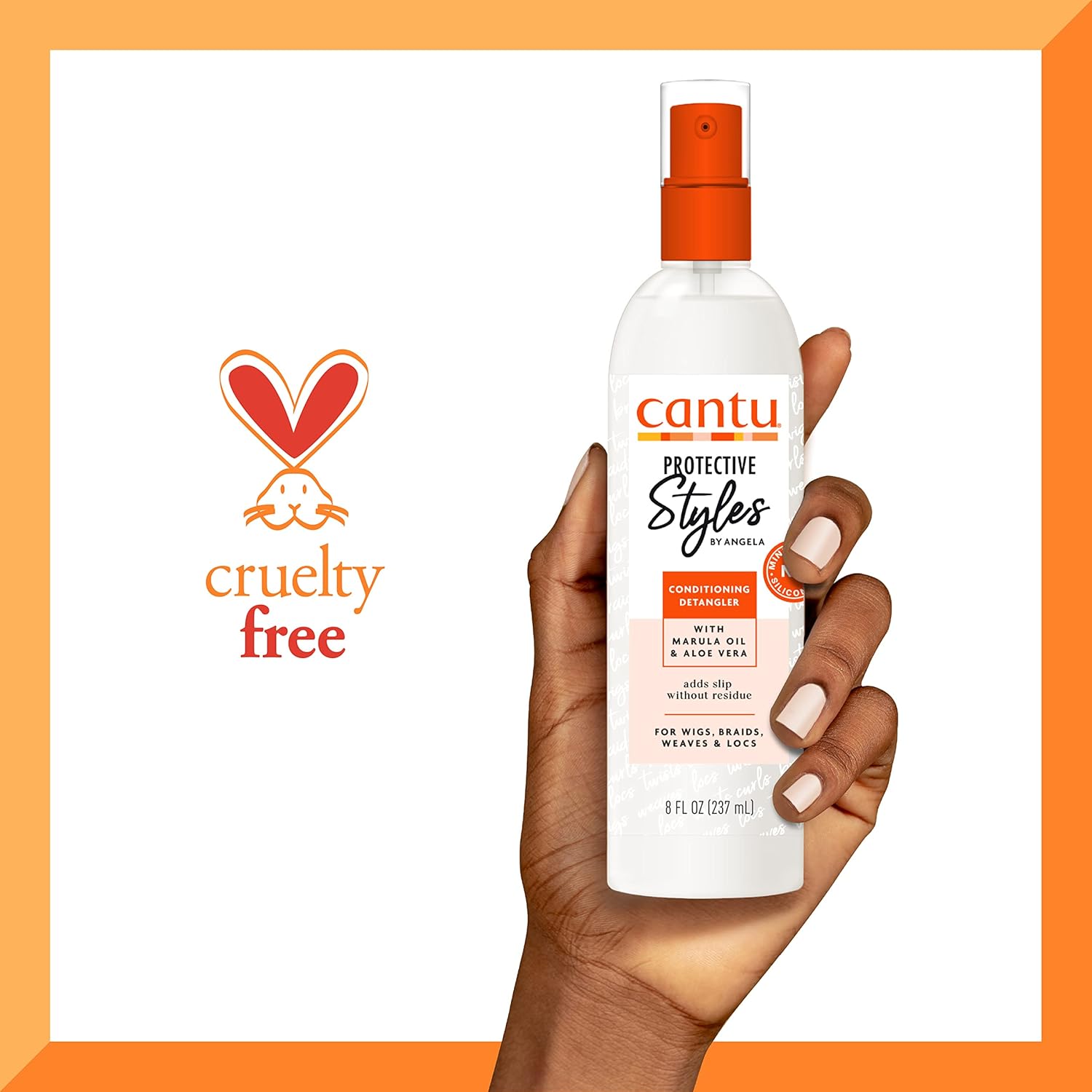 CANTU Protective Styles by Angela Conditioning Detangler with Marula Oil & Aloe Vera, 8 Ounce x-pression