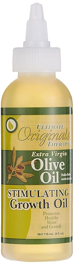 Originals by Africa's Best Therapy Extra Virgin Olive Oil Stimulating Growth Oil, Penetrates & Rejuvenates Hair, Skin and Nails, All Day Long Moisturizing & Conditioning, 4oz Bottle x-pression