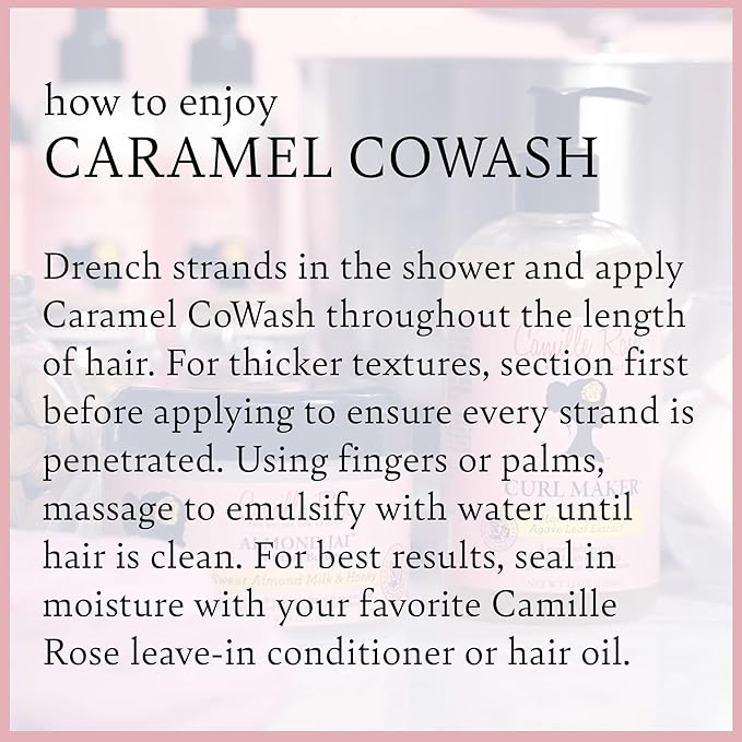 Camille Rose Naturals Caramel Cowash Cleansing Conditioner, 8 Oz x-pression