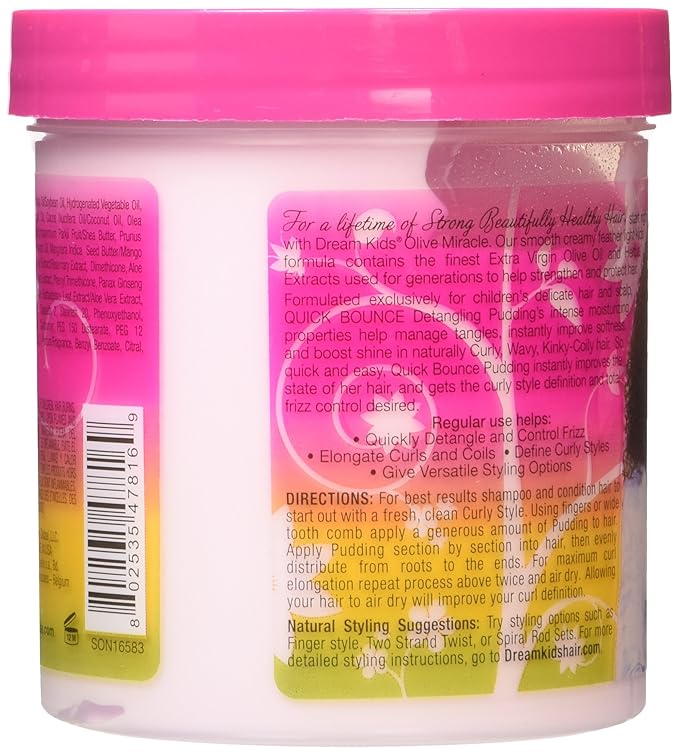 AFRICAN PRIDE Dream Kids Olive Miracle Quick Bounce Detangling Pudding, 15 Oz x-pression