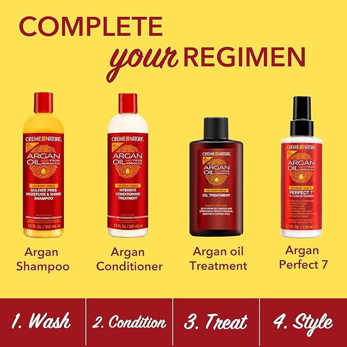 Creme of Nature, Argan Oil Hair Conditioner, Creamy Hydration Co-Wash Cleansing Conditioner, 12 Fl Oz x-pression