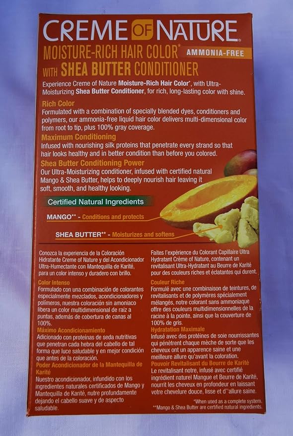 Crème of Nature Moisture Rich Hair Color Kit, C32 Spiced Red, 1 Application x-pression