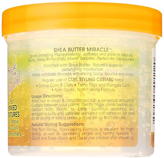 African Pride Shea Butter Miracle Curl Custard Styling, 12 Ounce, 340 g x-pression