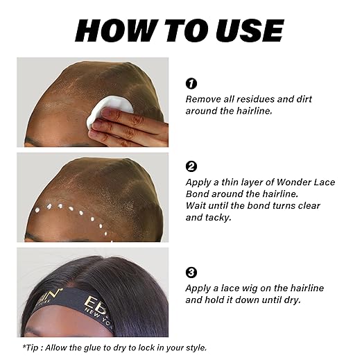 Wonder Lace Bond Lace Wig Adhesive Glue Tube Pack – Extreme Firm Hold (Supreme) 0.23fl. Oz/ 7mL x-pression