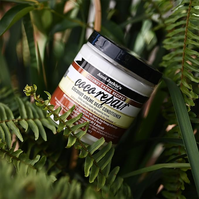 Aunt Jackie's Coconut Crème Recipes Coco Repair Deep Hair Conditioner, Delivers Nourishment, Stops Damage, Breakage for Natural Curls, 15 oz x-pression