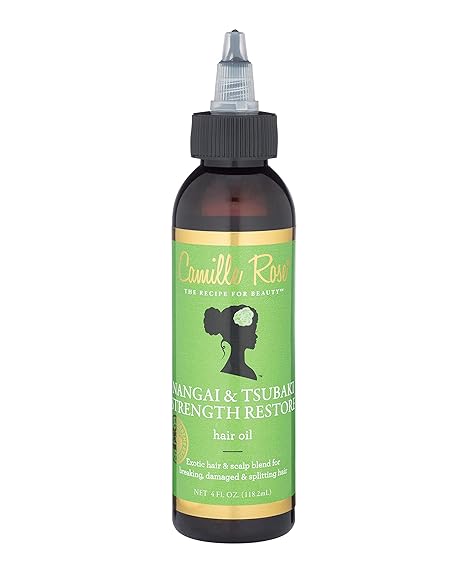 Camille Rose Nangai & Tsubaki Strength Restore Hair Oil, for Strengthening Repair and Reducing Breakage, 4 fl oz x-pression
