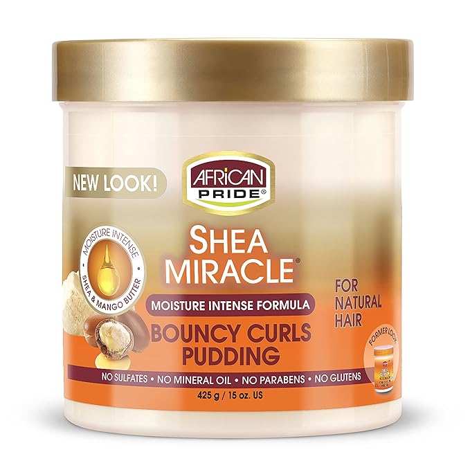 African Pride Shea Butter Miracle Bouncy Curls Pudding, 15 Ounce x-pression