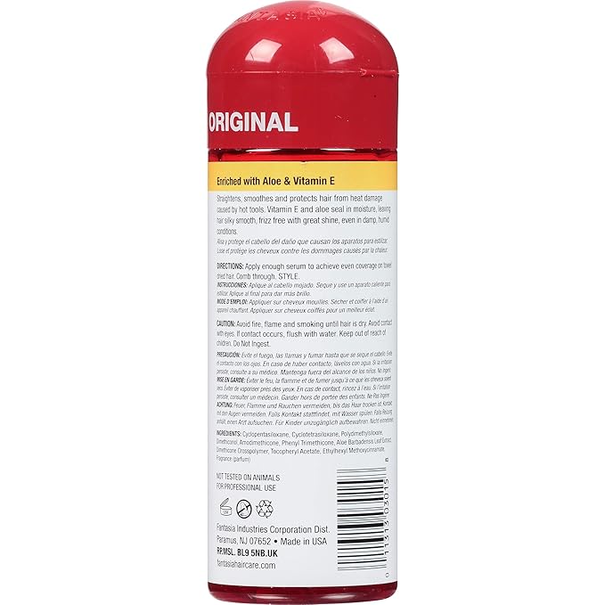 IC Fantasia IC Hair Polisher Heat Protector Straightening Serum, 6 Ounce x-pression