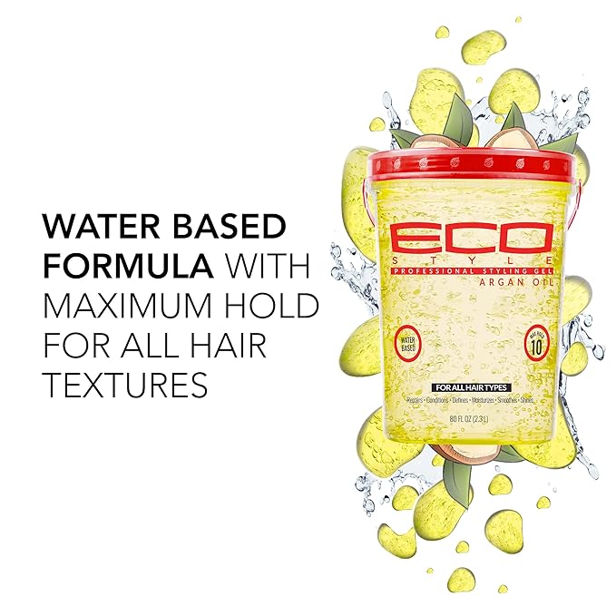 Ecoco Style Professional Styling Gel with Argan Oil - Moisturizing, Weightless, All-day Shine x-pression