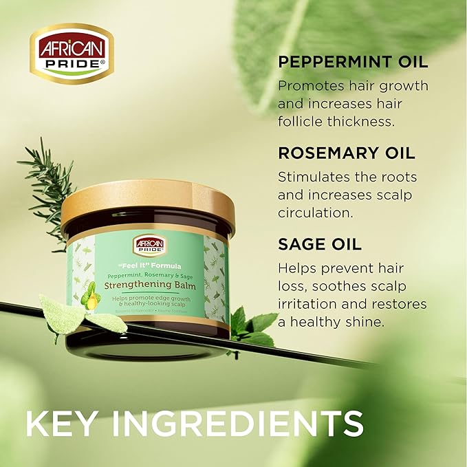 African Pride Feel It Formula Hair Strengthening Balm - 4oz x-pression
