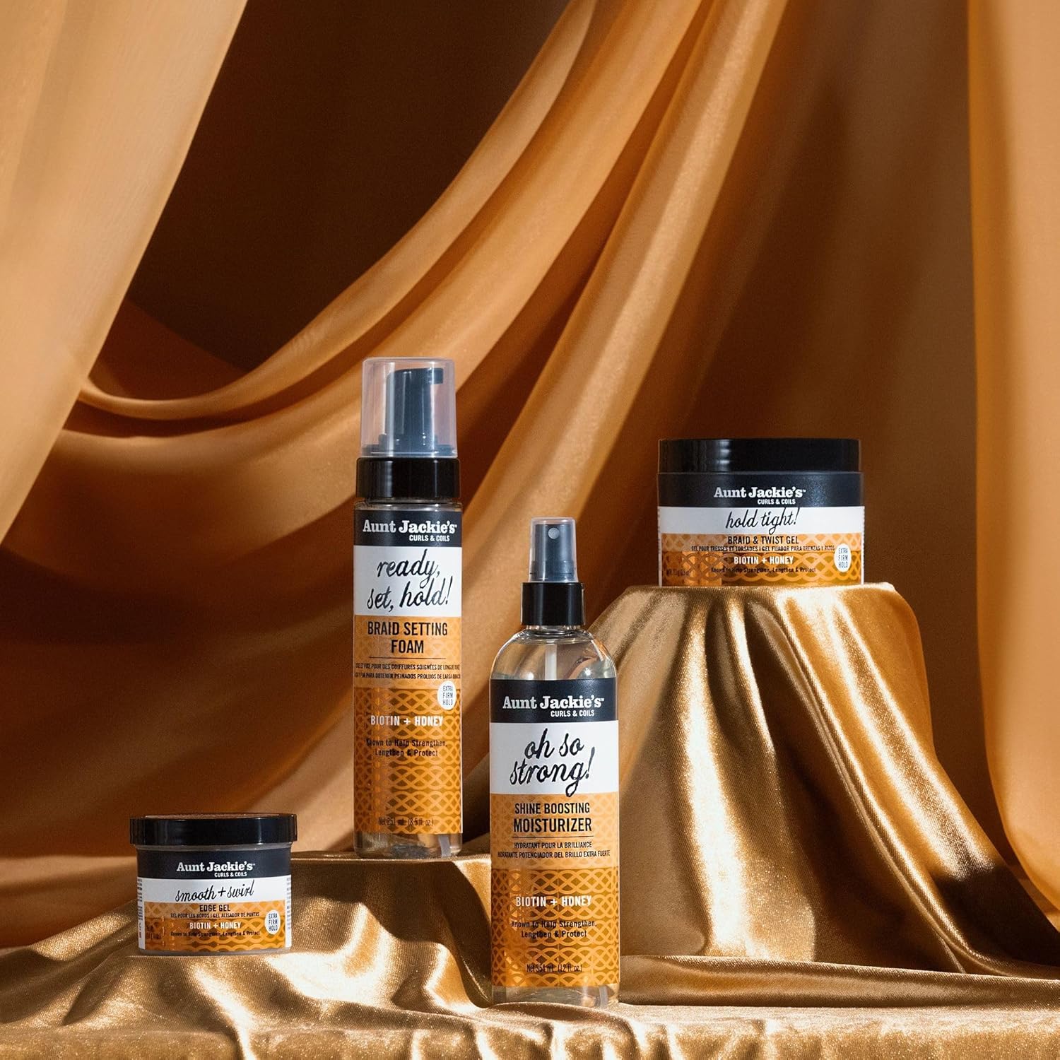 Aunt Jackie's Award-Winning Braid + Twist Collection Oh So Strong Shine Boosting Moisturizer, 12 fl oz x-pression