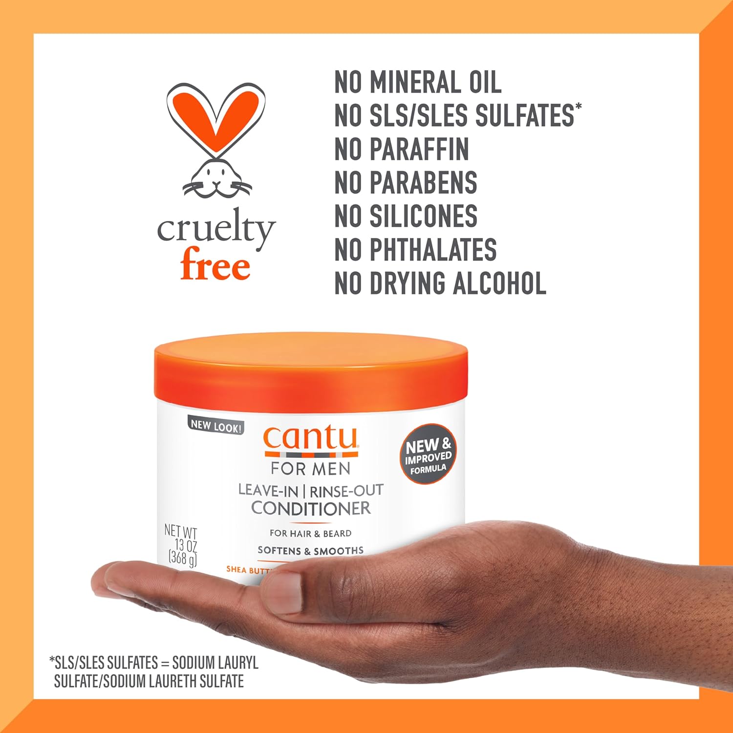 CANTU Shea Butter Men's Collection Leave In Conditioner, 370 ml x-pression