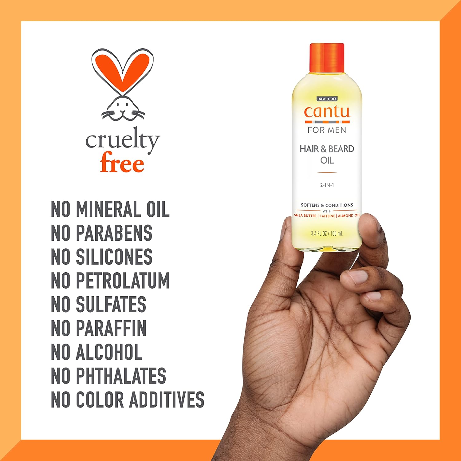 Cantu Men Hair And Beard Oil, 3.4 Ounce (100 ml) x-pression