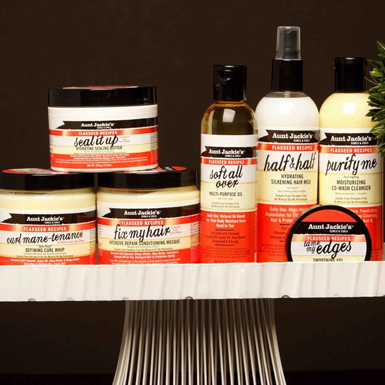 Aunt Jackie's Flaxseed Recipes Soft All Over, Multi-Use Oil for Hair and Body, Enriched with Flaxseed, Avocado, Coconut Oil and Marshmallow Root, 8 Ounce Bottle x-pression