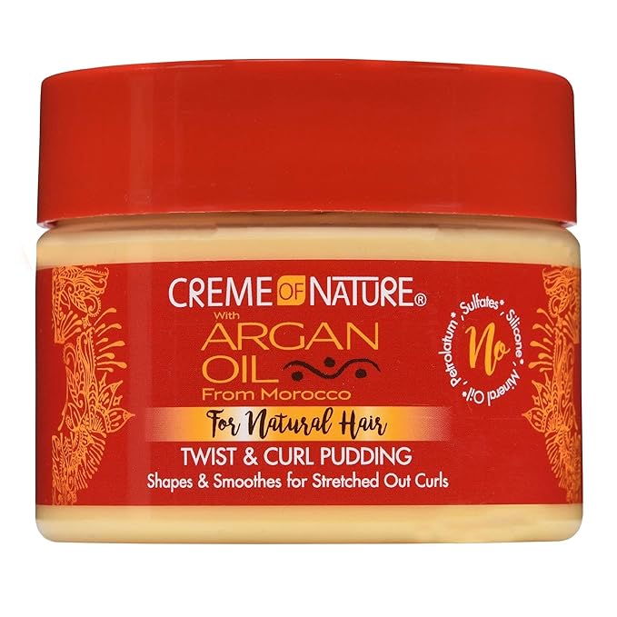 Creme of Nature Argan Oil Twist & Curl Pudding for Stretched Out Curls, 11.5 Fl Oz x-pression