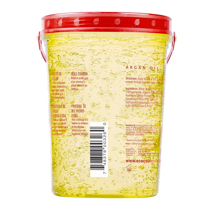 Ecoco Style Professional Styling Gel with Argan Oil - Moisturizing, Weightless, All-day Shine x-pression