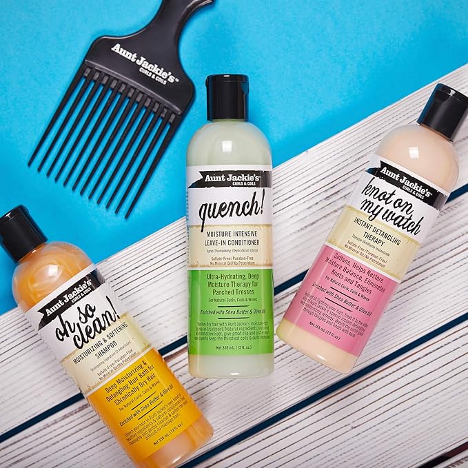 Aunt Jackie's Oh So Clean Lather-rich Deep Moisturizing Shampoo, Revives Fragile, Dry Hair, Enriched with Coconut Oil, Shea Butter and Extra Virgin Olive Oil, 12 Ounce Bottle x-pression