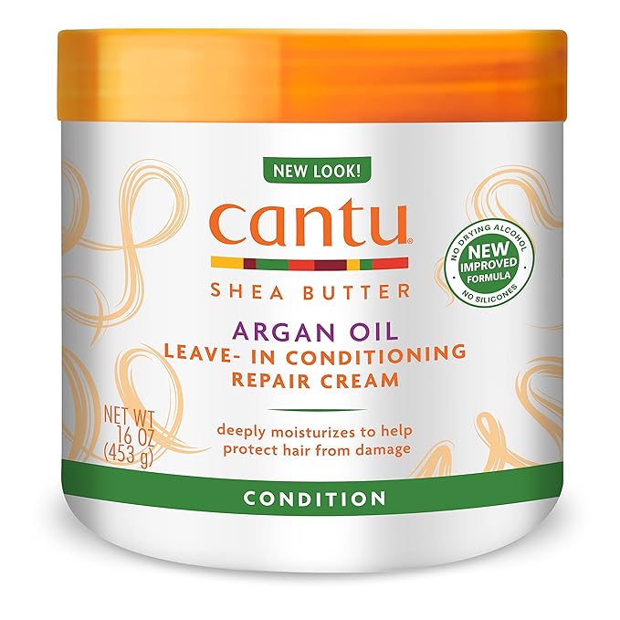 Cantu Argan Oil Leave In Conditioning Repair Cream, 16 Ounce x-pression