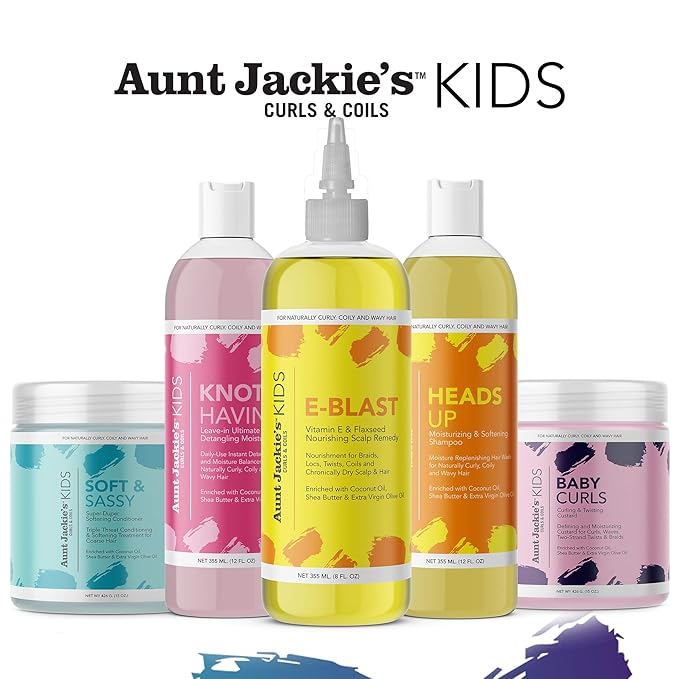 Aunt Jackie's Girls Knot Havin' It, Leave-in Ultimate Hair Detangler, For Daily Use for Naturally Curly Hair, 12 Ounce Bottle x-pression