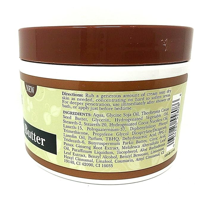 Originals by Africa's Best Cocoa Butter & Shea Butter Moisturizing Body Cream, Superior Blend of Natural Ingredients for Velvety Smooth, Nourished Skin, 8oz Jar x-pression