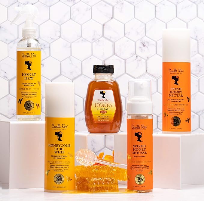 Camille Rose Fresh Honey Nectar Deep Conditioning Treatment to Hydrate, Stimulate Hair Growth and Add Shine x-pression