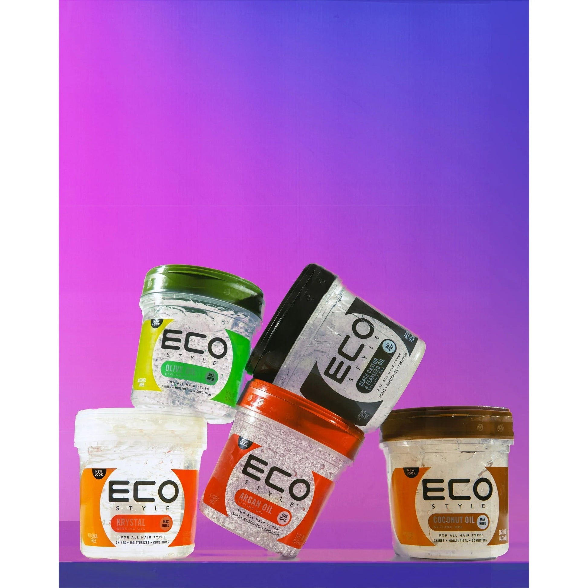 Ecoco Style Professional Styling Gel with Argan Oil - Moisturizing, Weightless, All-day Shine x-pression