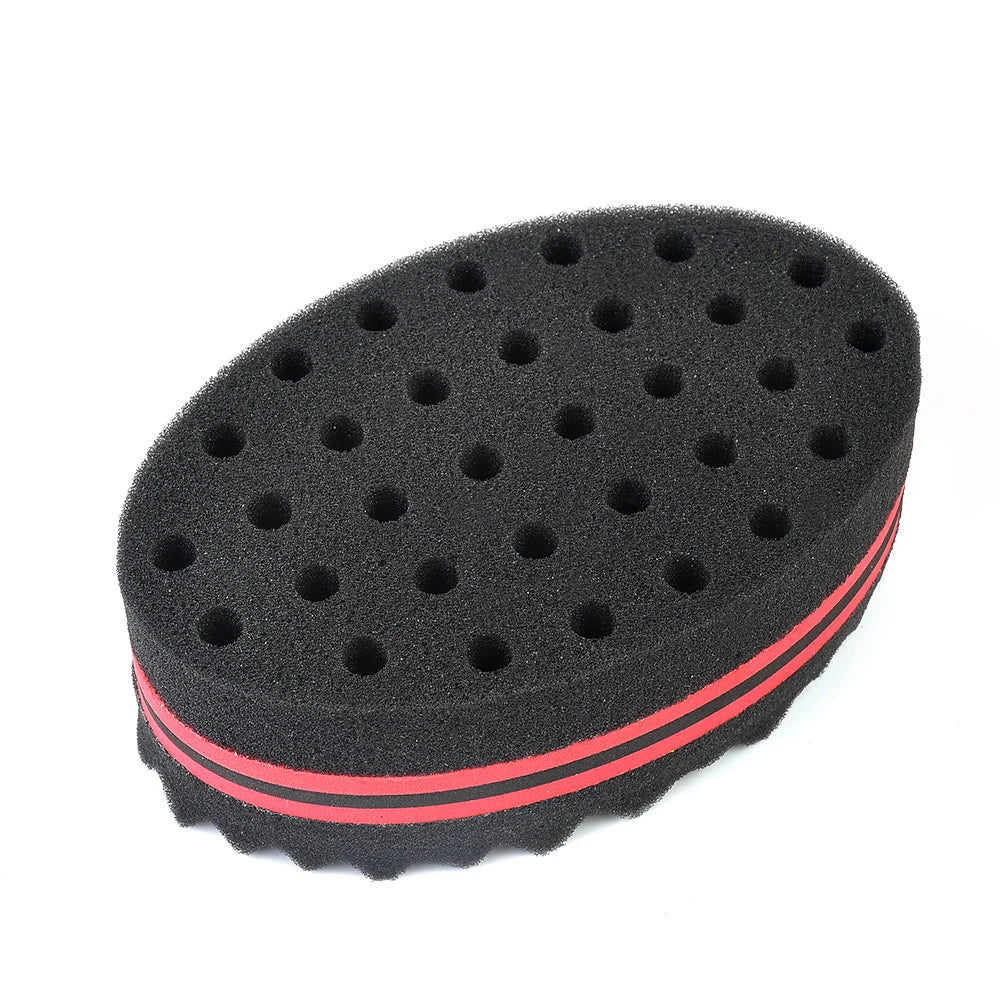 Double Sided Barber Hair Brush Sponge Dreads Locking Twist Curl Wave x-pression