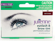 Julienne Eyelash and Eyebrow Permanent Dark Brown 03 Colour Tint 15ml x-pression