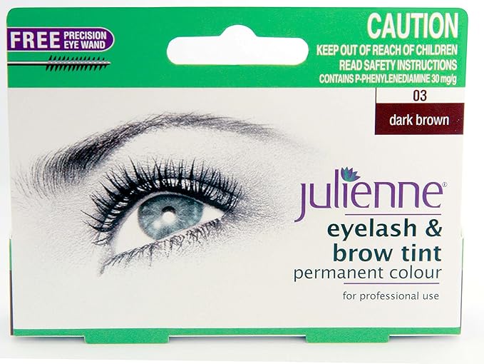 Julienne Eyelash and Eyebrow Permanent Dark Brown 03 Colour Tint 15ml x-pression