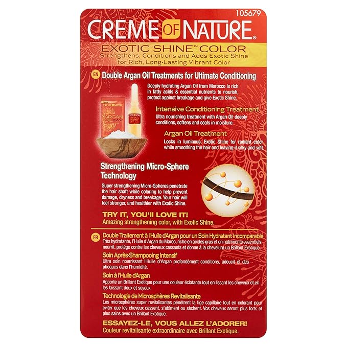 Crème of Nature Exotic Shine Color, Intense Black, 1.0 Fluid Ounce x-pression
