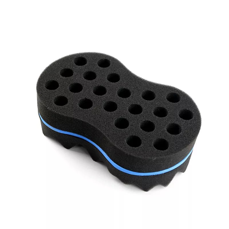 Hair Twist Sponge Brush Two Sides Dread Dreading Wave Twisting Foam Afro Barber Curl Sponge for Women and Men Boy Girl Small and Big Holes x-pression
