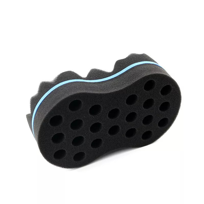 Hair Twist Sponge Brush Two Sides Dread Dreading Wave Twisting Foam Afro Barber Curl Sponge for Women and Men Boy Girl Small and Big Holes x-pression