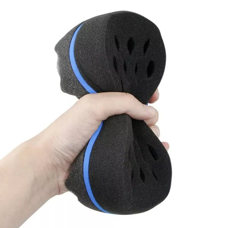 Hair Twist Sponge Brush Two Sides Dread Dreading Wave Twisting Foam Afro Barber Curl Sponge for Women and Men Boy Girl Small and Big Holes x-pression