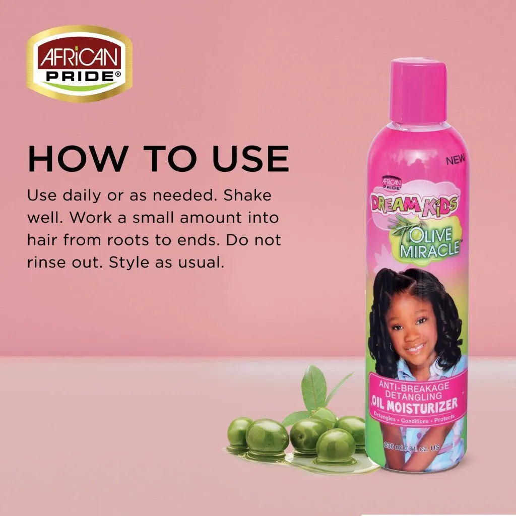 African Pride Dream Kids Olive Oil Miracle Lotion, 8 Ounce, 236 mL x-pression