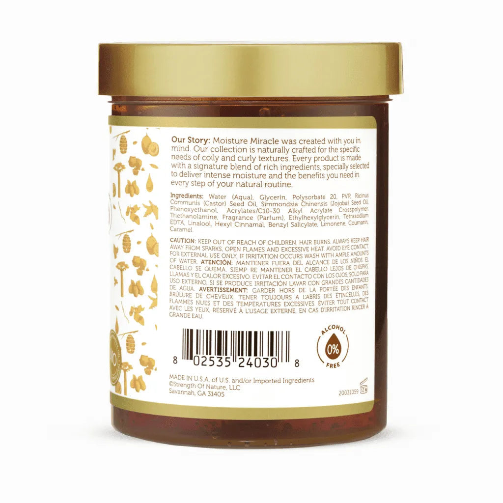 African Pride Moisture Miracle Max Hold Styling Gel with Black Castor Oil& Jojoba Oil - 18 fl oz x-pression