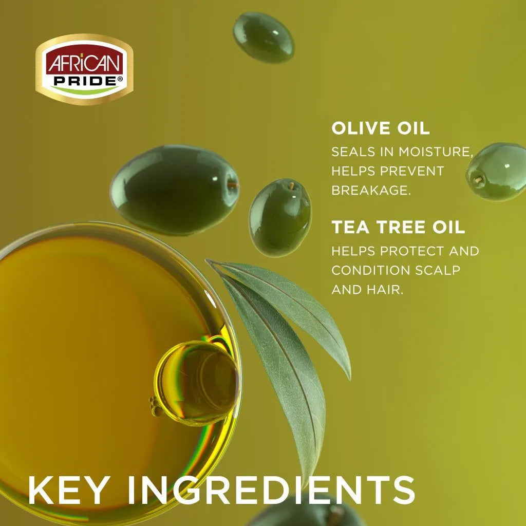 African Pride Olive Miracle Olive And Tea Tree Strengthening Treatment, 6oz x-pression