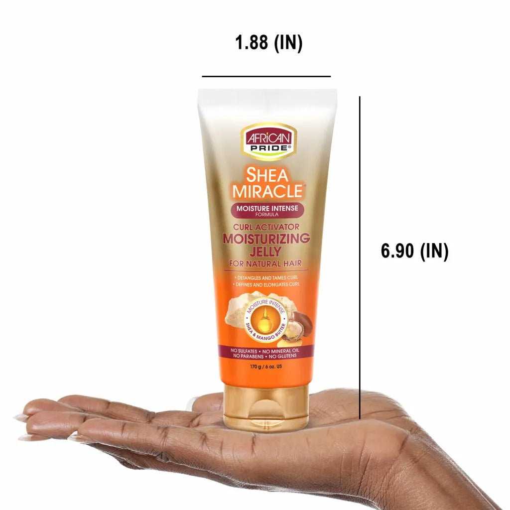 African Pride Curl Activator Shea Miracle Moisturizing Jelly, 6oz x-pression