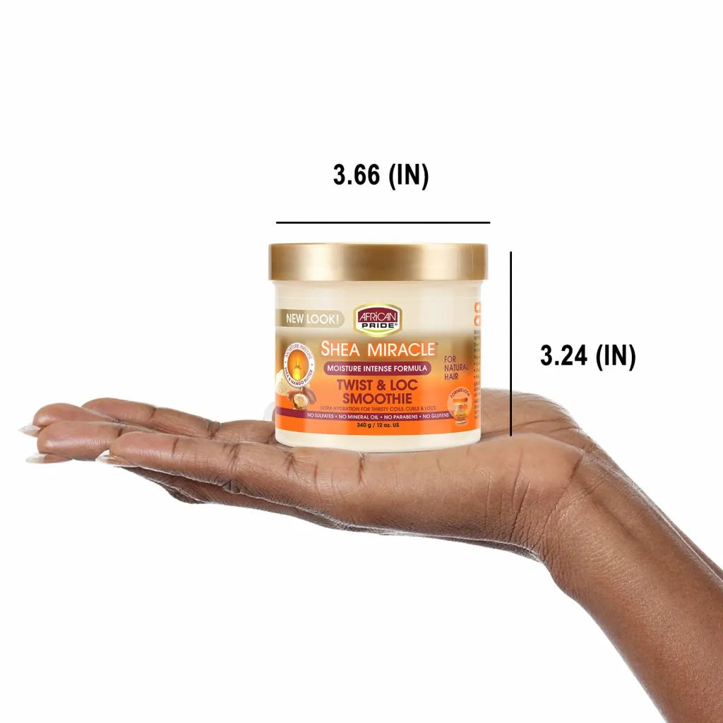 African Pride Shea Miracle Moisture Twist & Loc Smoothie, 12 oz x-pression