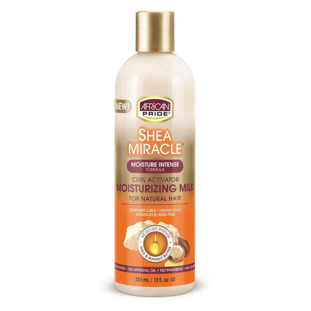 African Pride Shea Miracle Moisturizing Milk Curl Activator , 12oz, 355 mL x-pression
