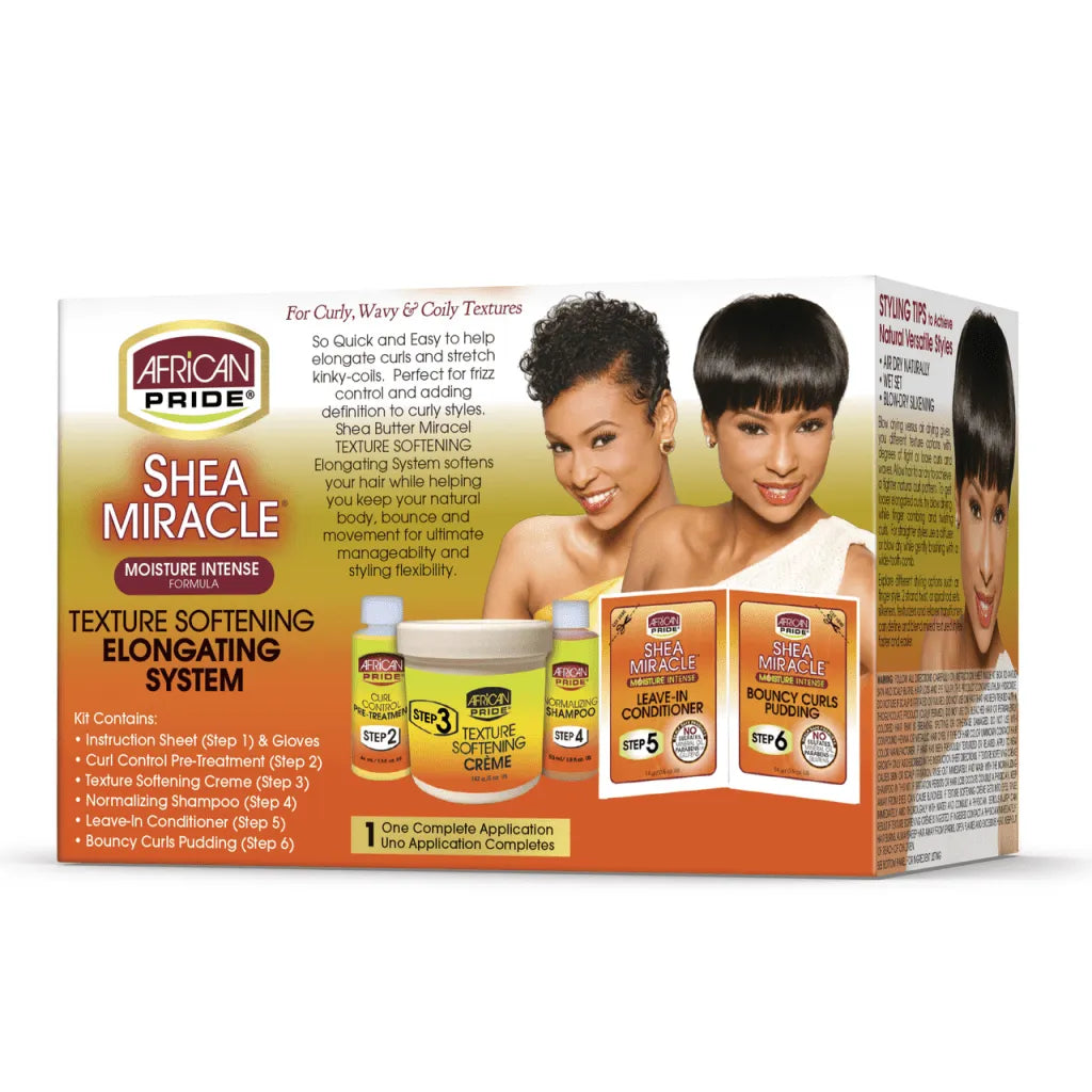 African Pride Shea Miracle Texture Softening System Texture Softening & Intense Moisture x-pression