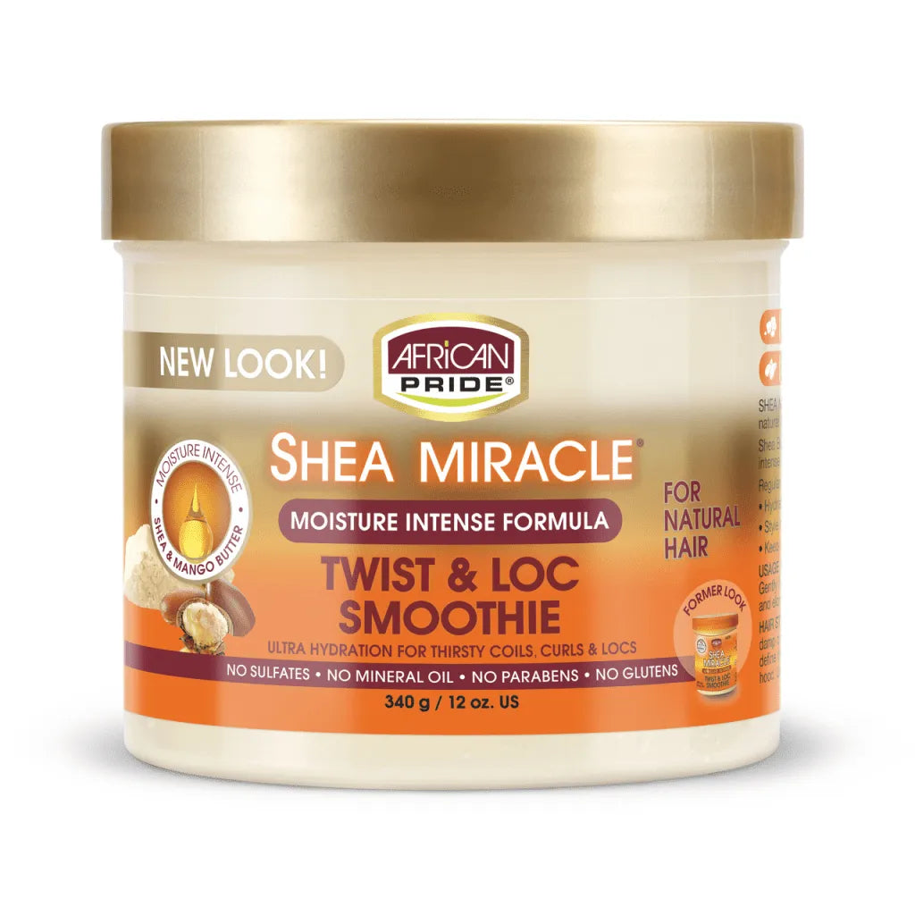 African Pride Shea Miracle Moisture Twist & Loc Smoothie, 12 oz x-pression