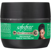 Sofn'free Black Castor Oil Anti Dandruff Braid & Twist Gel, 125 mL x-pression
