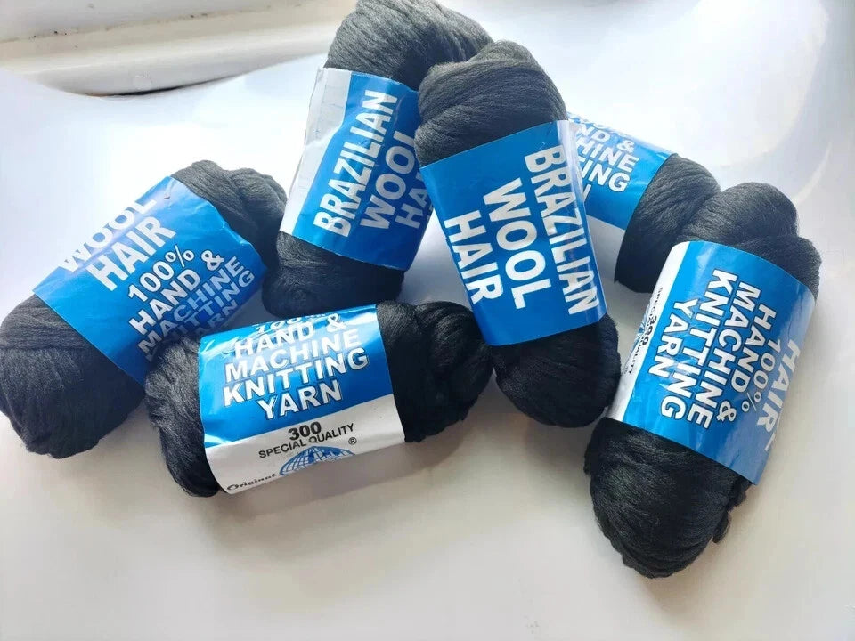 Brazilian Wool Hair Yarn For Braids Twist Faux Locks & Knitting