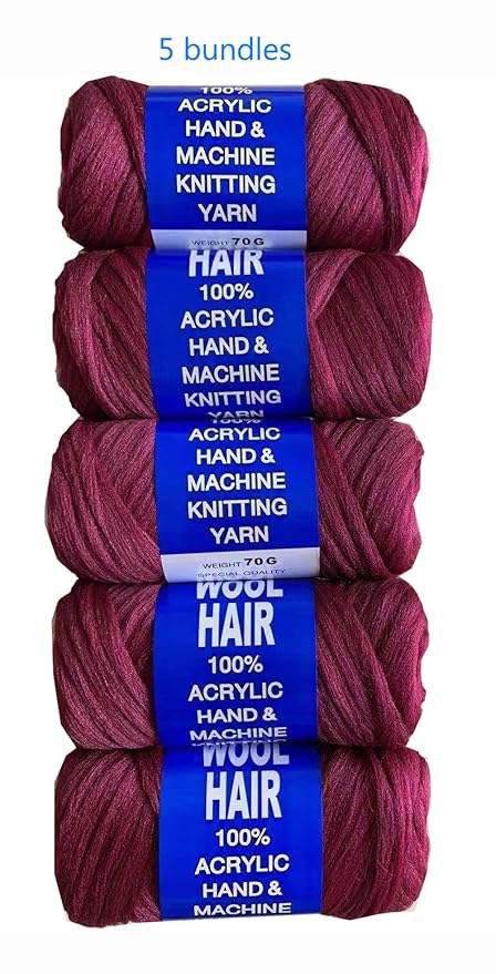 Brazilian Wool Hair Yarn For Braids Twist Faux Locks & Knitting