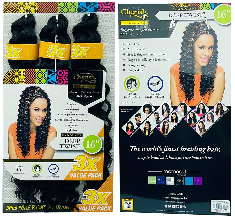 Cherish 3X Value Pack Syn Handmade Deep Twist Bulk Multi | 22 | 16 inch x-pression