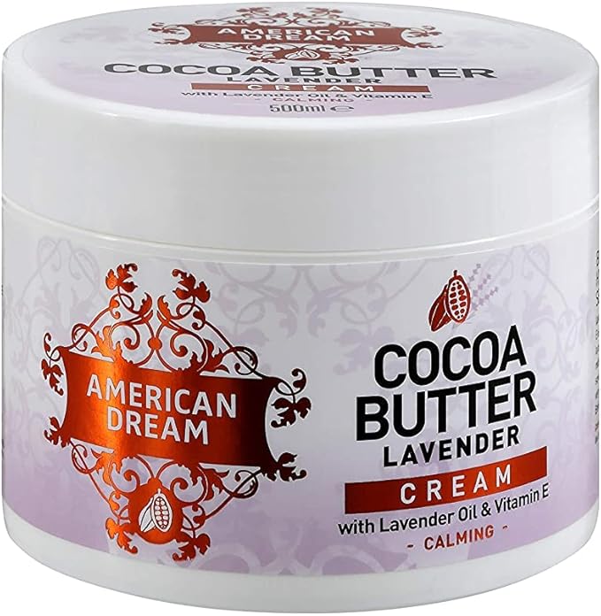 American Dream Cocoa Butter Lavender Cream infused with Lavender Oil & Vitamin E 500ml