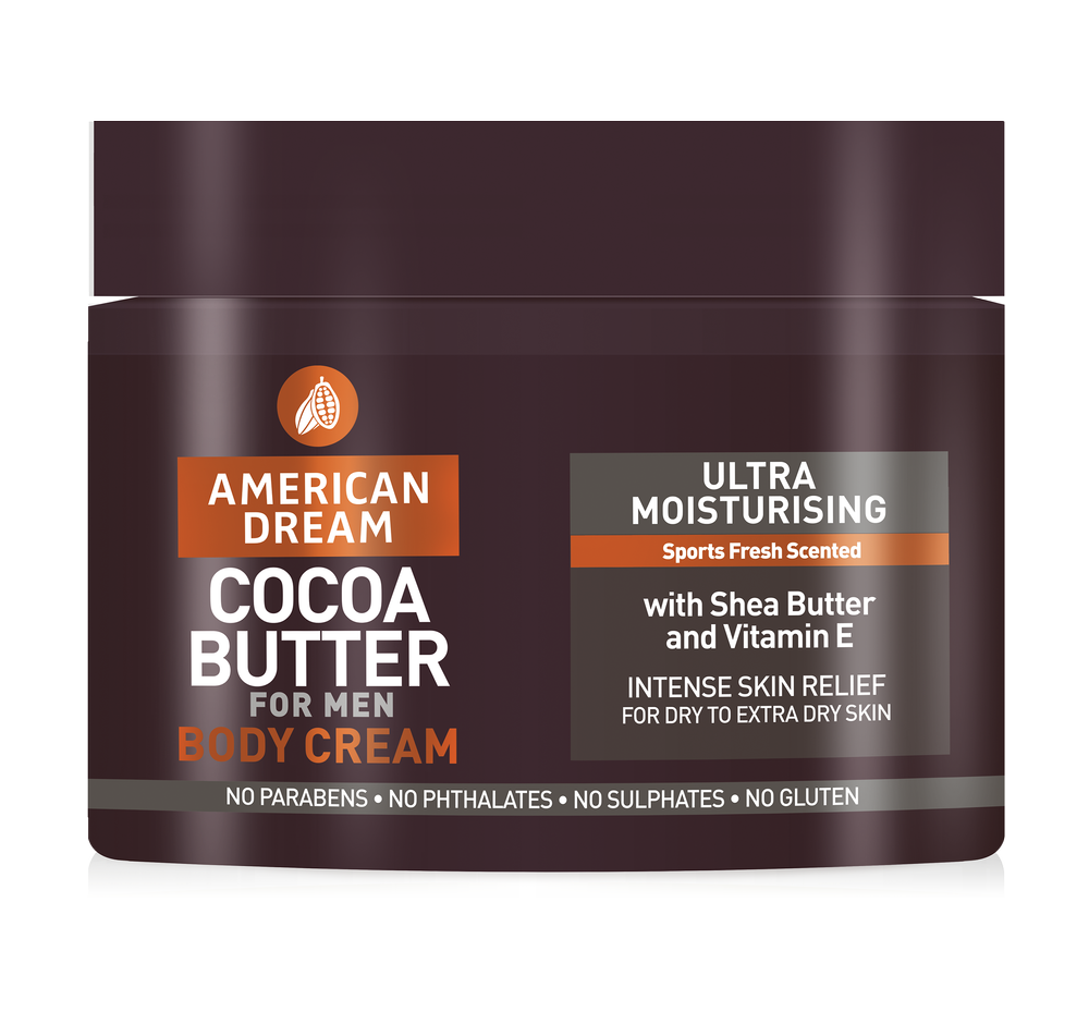 American Dream Cocoa Butter for Men Body Cream with Shea Butter & Vitamin E 500ml